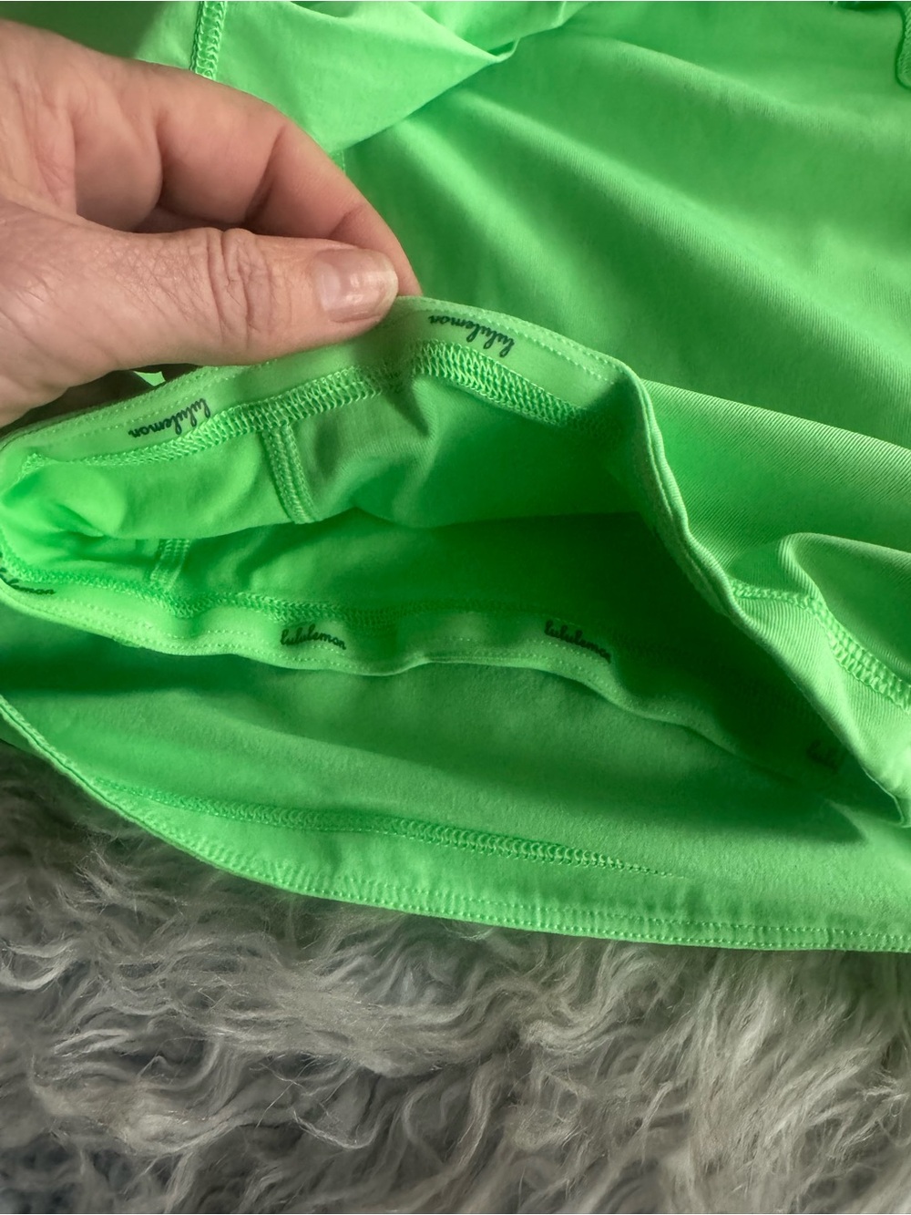Lululemon Woman’s Pace Rival Mid Rise Skirt- Lime Green - Picture 5 of 5